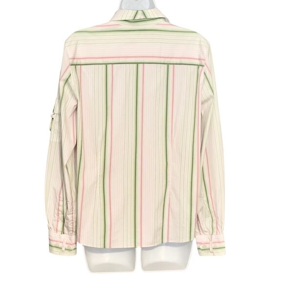 Vintage Starington Button Up Shirt Top Size 10 Long Sleeve Hipster Retro Striped - Picture 11 of 11